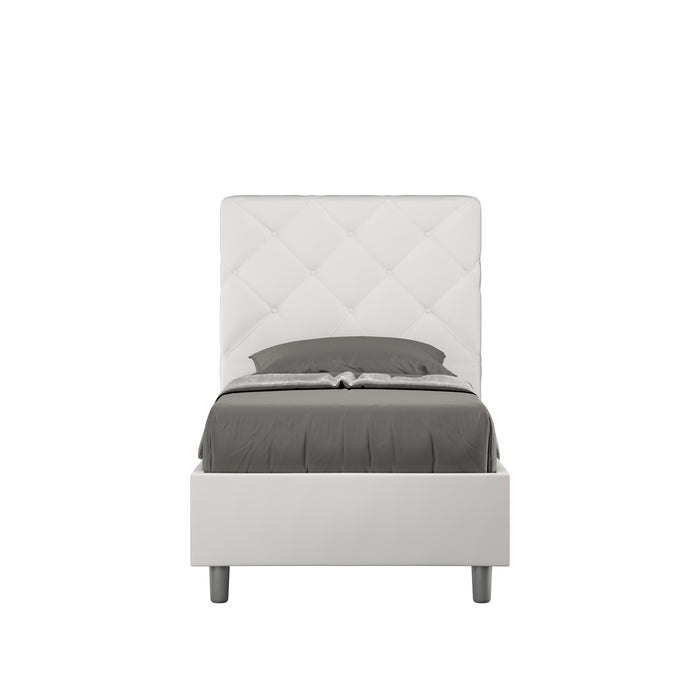 Letto Singolo 80x190 cm Senza Rete Priya Bianco