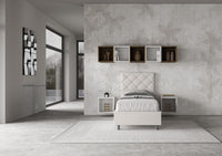 Letto Singolo 80x190 cm con Rete Priya Bianco