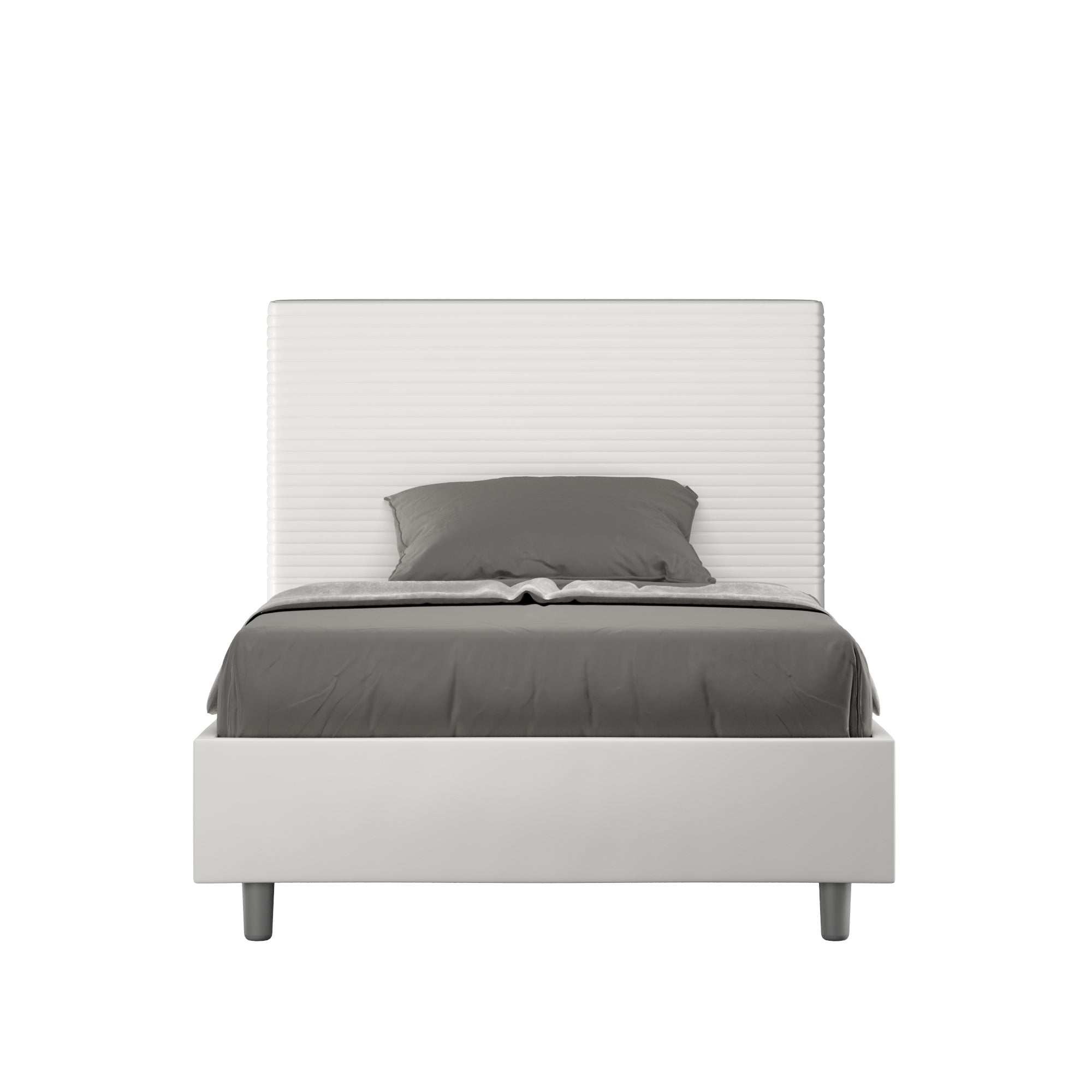 Letto Singolo 100x190 cm con Rete Focus Bianco