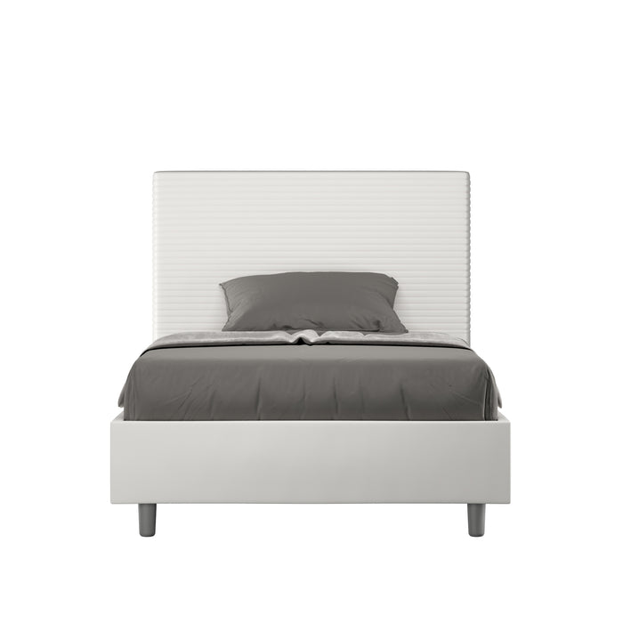 Letto Singolo 100x190 cm con Rete Focus Bianco