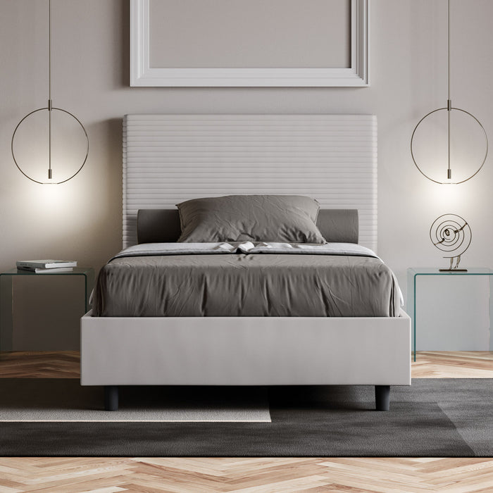 Letto Singolo 100x190 cm con Rete Focus Bianco