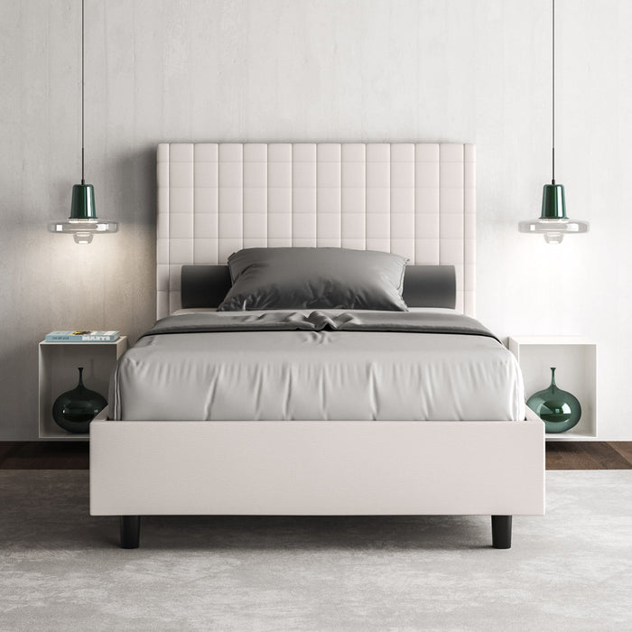 Letto Singolo 100x190 cm con Rete Sunny Bianco