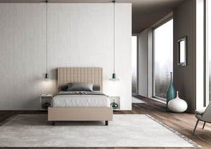 Letto Singolo 100x190 cm con Rete Sunny Tortora