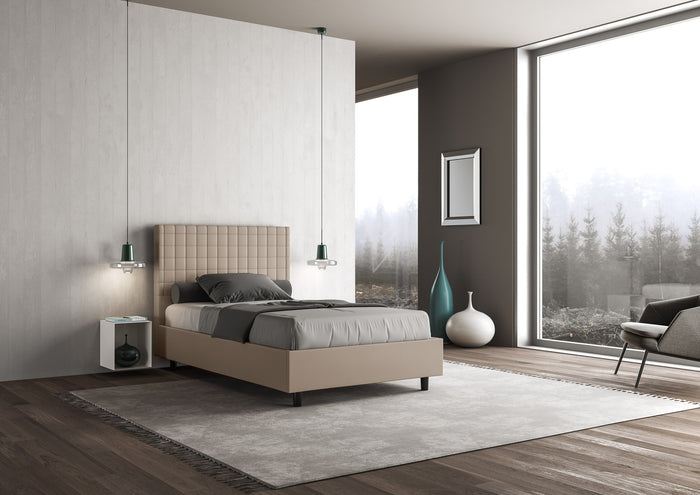 Letto Singolo 100x190 cm con Rete Sunny Tortora