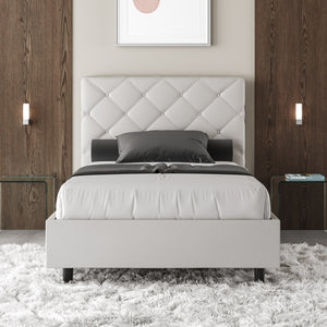 Letto Singolo 100x200 cm Senza Rete Priya Bianco