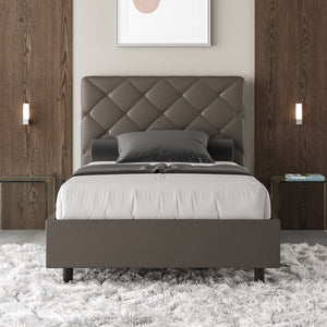 Letto Singolo 100x200 cm Senza Rete Priya Cappuccino