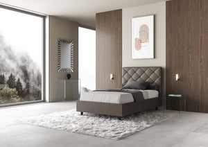 Letto Singolo 100x200 cm Senza Rete Priya Cappuccino