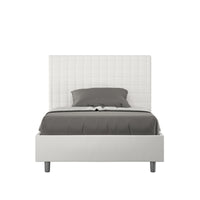 Letto 1 Piazza e Mezzo 110x190 cm con Rete e Contenitore Sunny Bianco