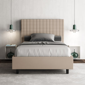 Letto 1 Piazza e Mezzo 110x210 cm con Rete Sunny Tortora