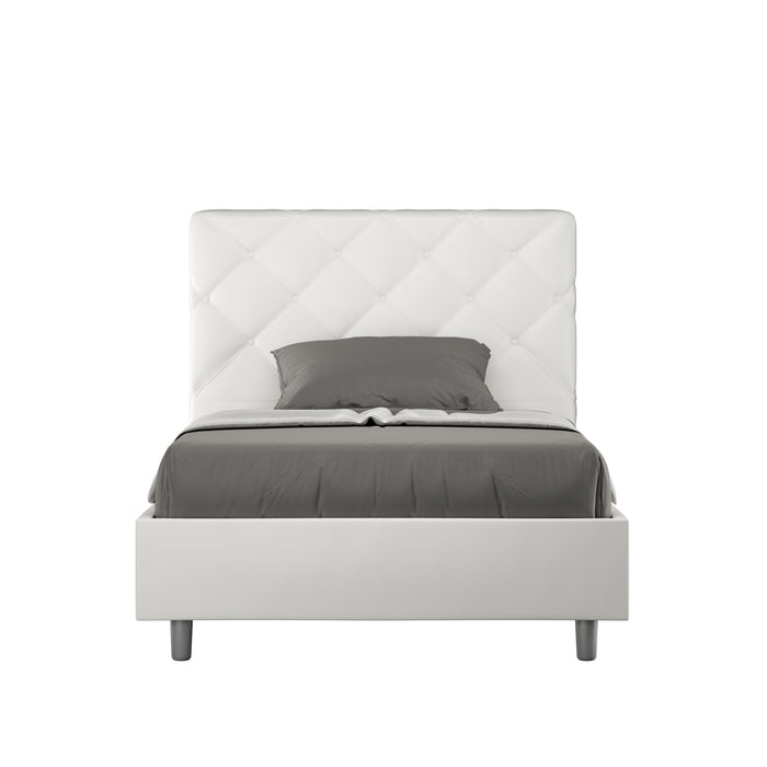 Letto 1 Piazza e Mezzo 110x210 cm Senza Rete Priya Bianco