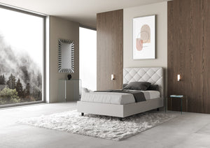 Letto 1 Piazza e Mezzo 110x210 cm Senza Rete Priya Bianco