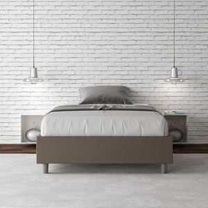 Letto 1 Piazza e Mezzo Sommier 120x190 cm Senza Rete Azelia Cappuccino