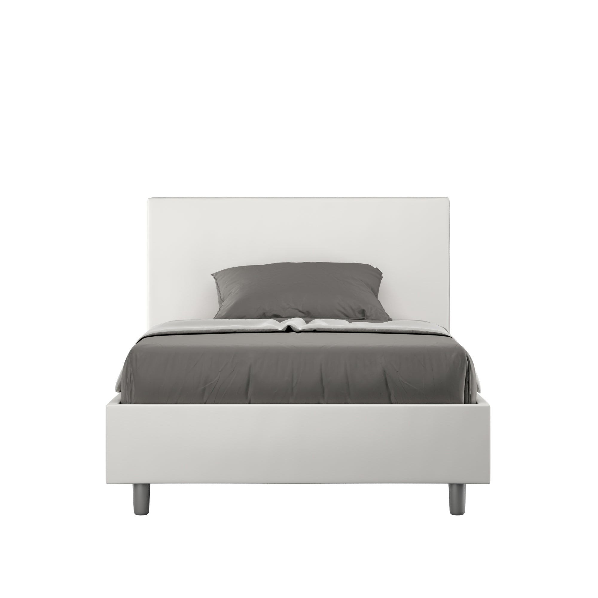 Letto 1 Piazza e Mezzo 120x210 cm Senza Rete Adele Bianco