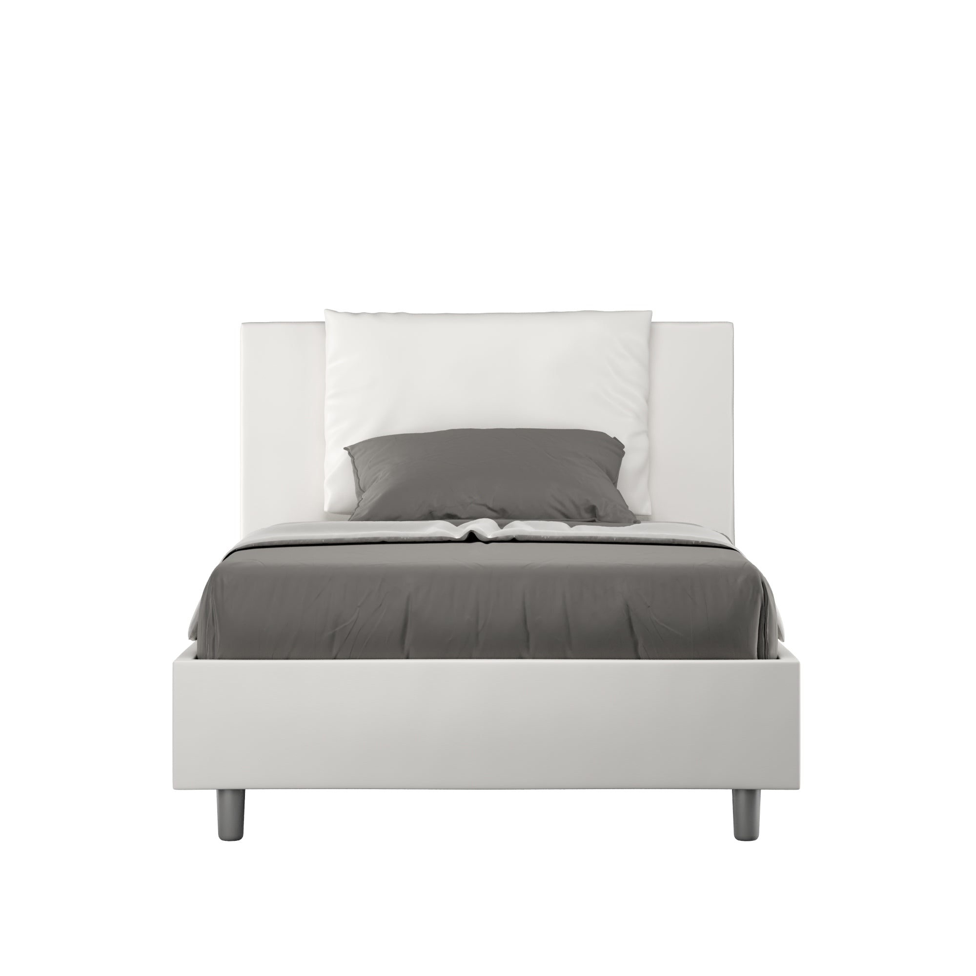 Letto 1 Piazza e Mezzo 120x190 cm Senza Rete Antea Bianco