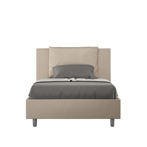 Letto 1 Piazza e Mezzo 120x190 cm con Rete Antea Tortora