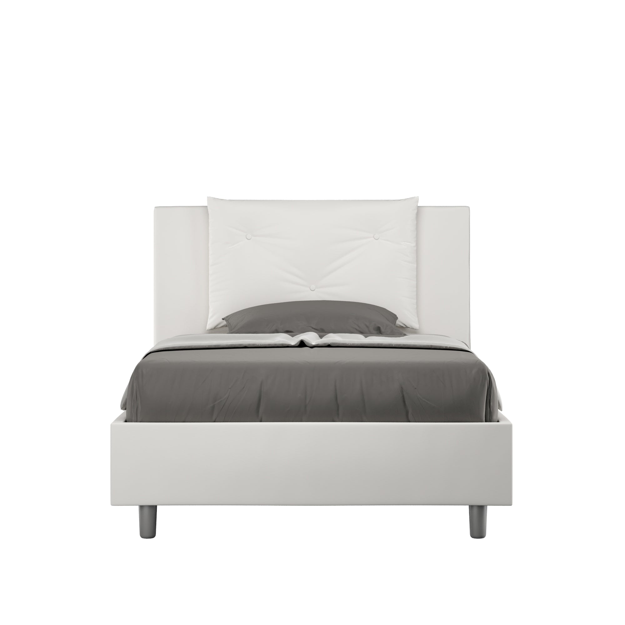 Letto 1 Piazza e Mezzo 120x200 cm Senza Rete Appia Bianco