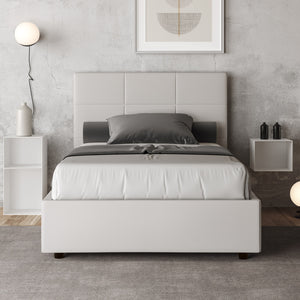 Letto 1 Piazza e Mezzo 120x190 cm con Rete Mika Bianco