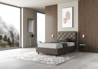 Letto 1 Piazza e Mezzo 120x200 cm con Rete Priya Cappuccino