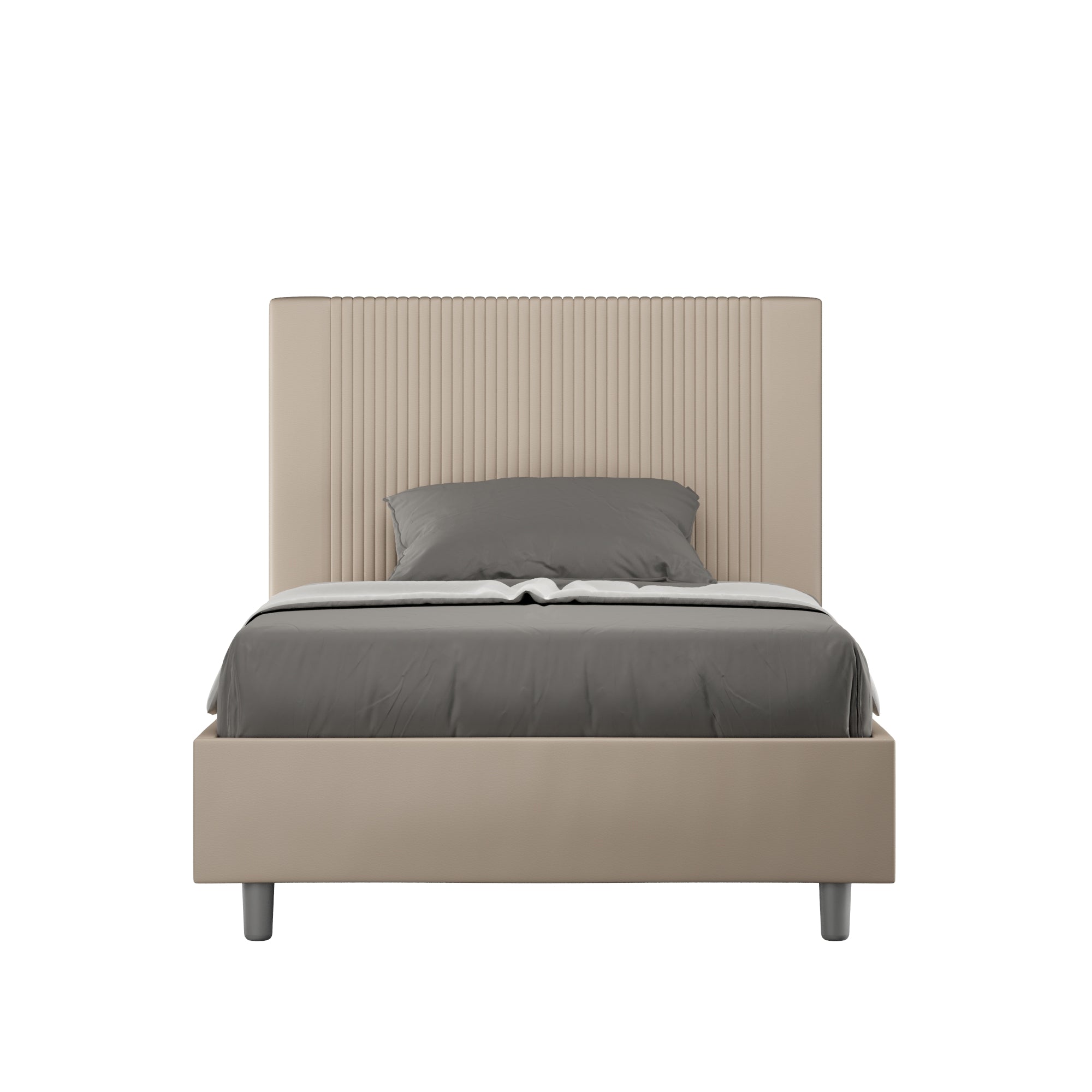 Letto 1 Piazza e Mezzo 120x190 cm Senza Rete Goya Tortora