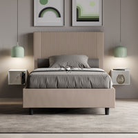 Letto 1 Piazza e Mezzo 120x190 cm Senza Rete Goya Tortora