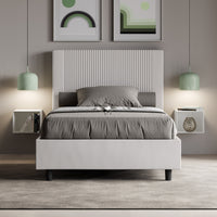 Letto 1 Piazza e Mezzo 120x190 cm con Rete Goya Bianco