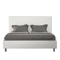 Letto Matrimoniale Large 170x200 cm con Rete e Contenitore Focus Bianco