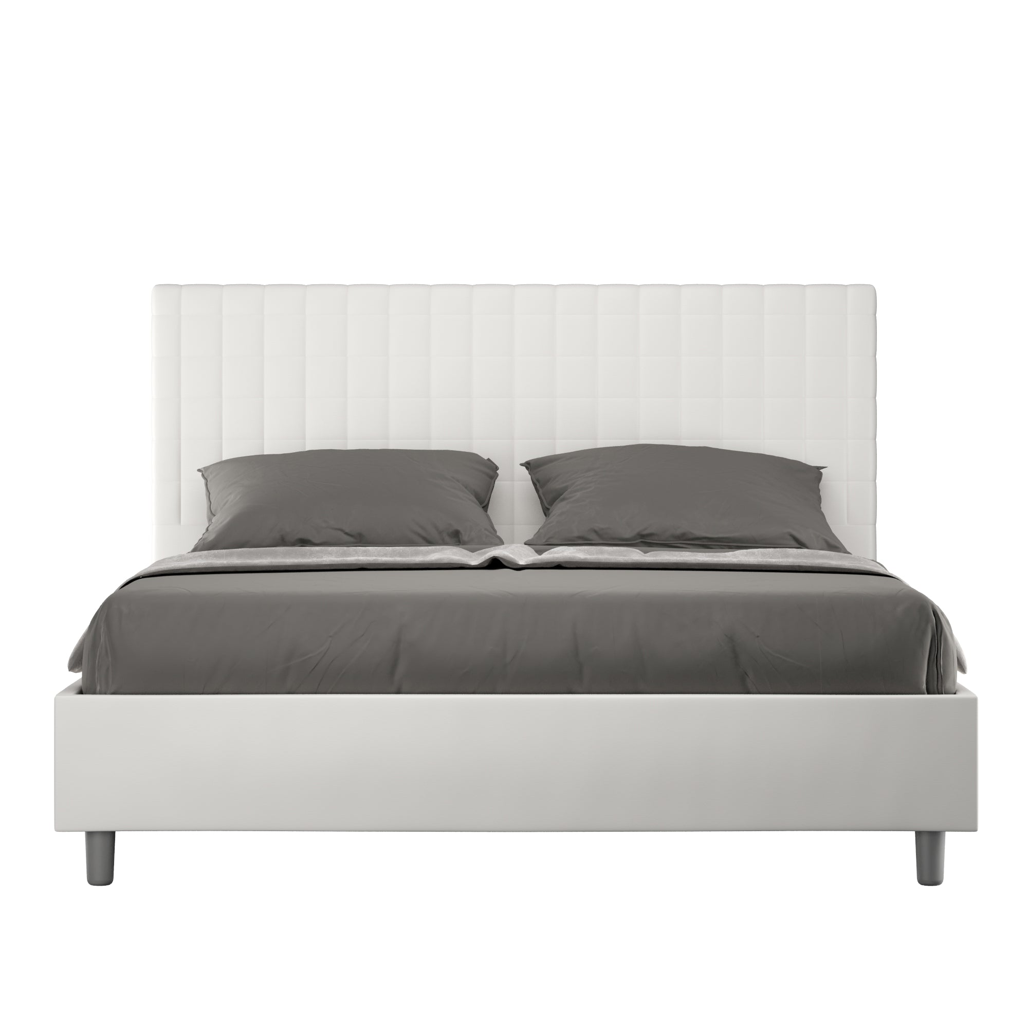 Letto Matrimoniale Large 170x190 cm con Rete Sunny Bianco