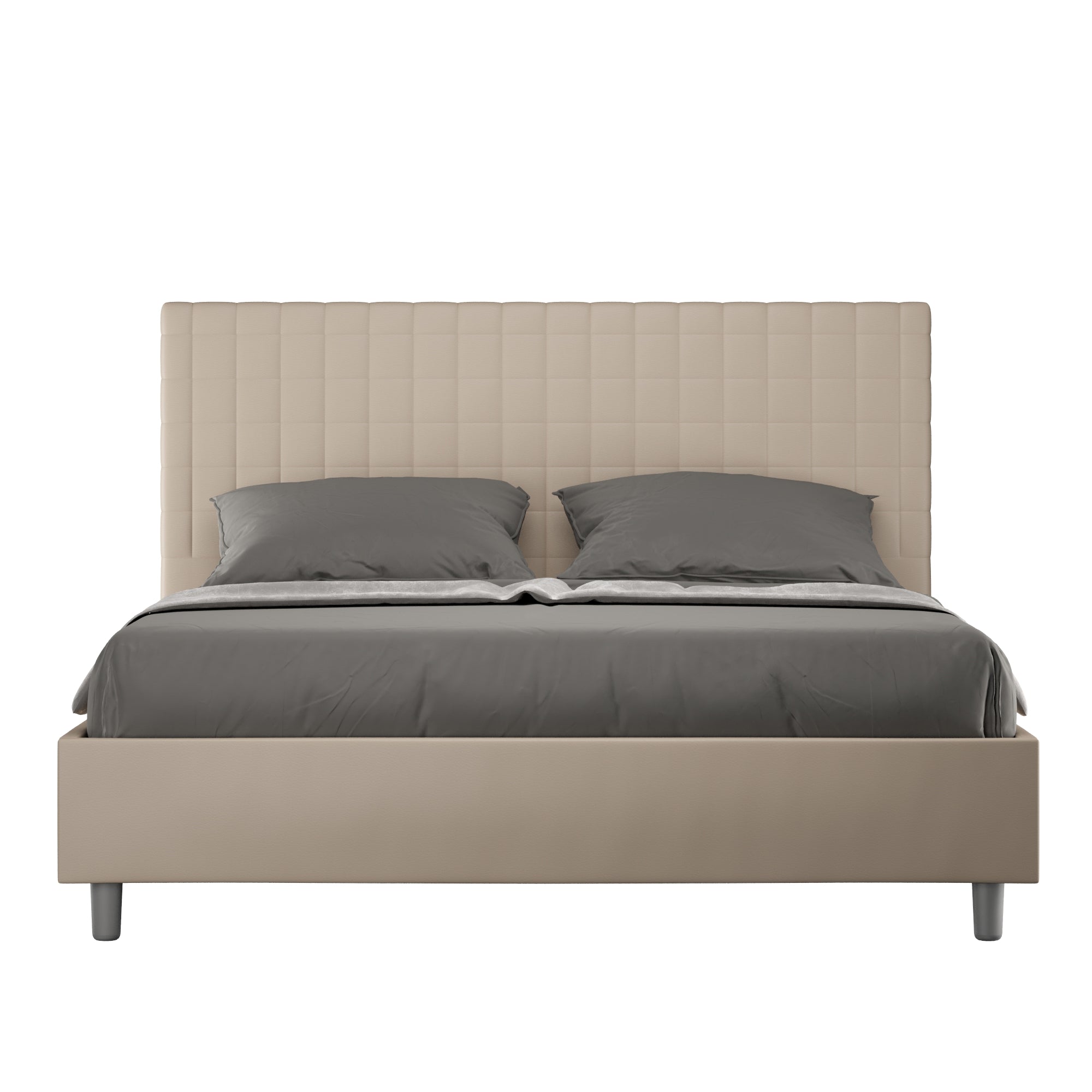 Letto Matrimoniale Large 170x190 cm con Rete Sunny Tortora