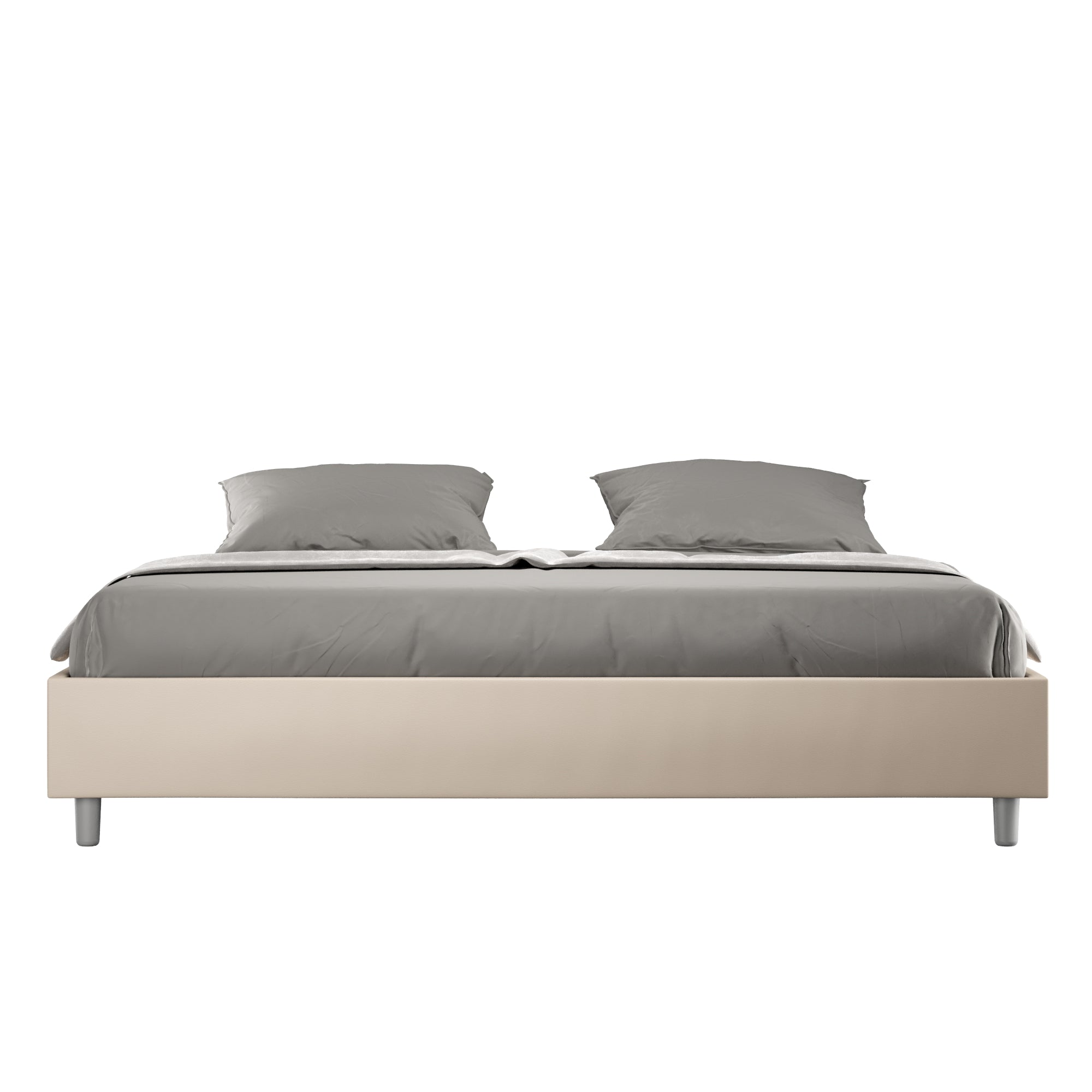 Letto Matrimoniale Large Sommier 180x210 cm Senza Rete Azelia Tortora