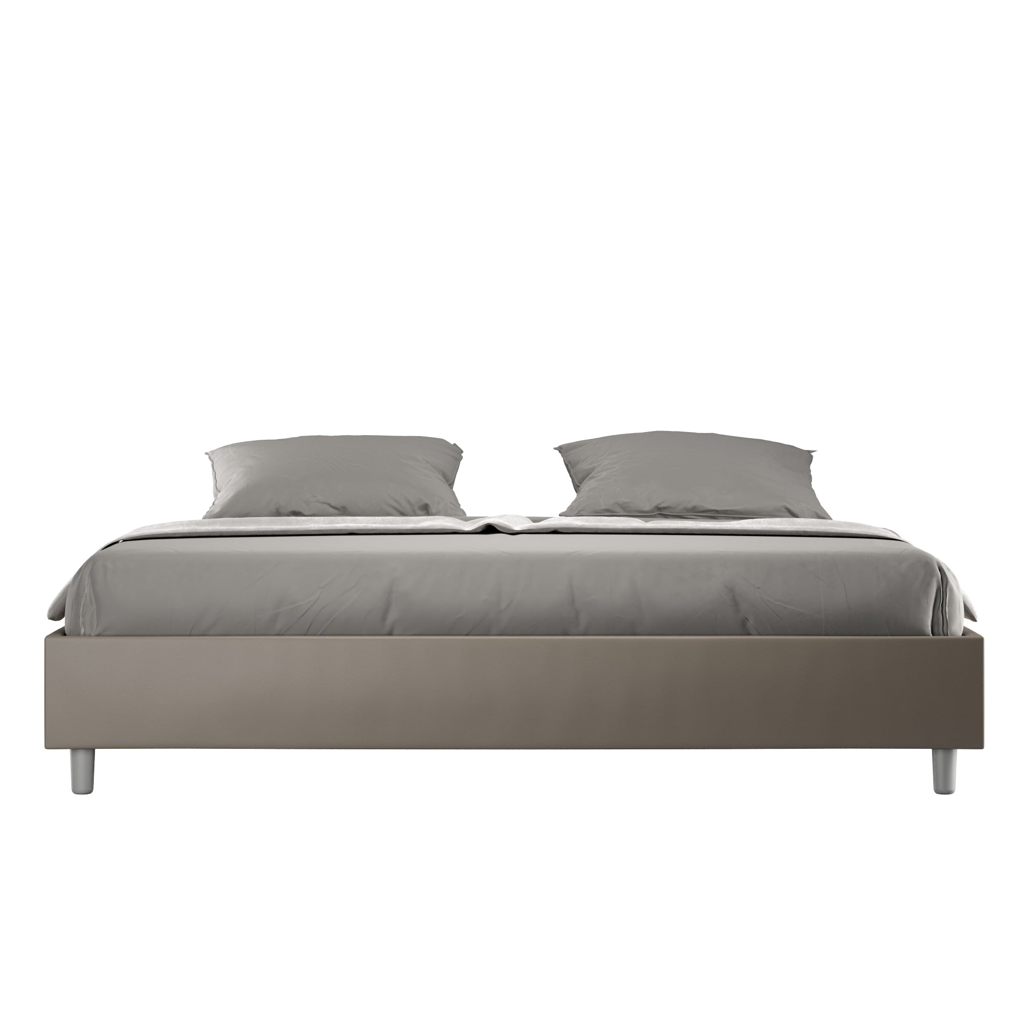 Letto Matrimoniale Large Sommier 180x210 cm Senza Rete Azelia Cappuccino