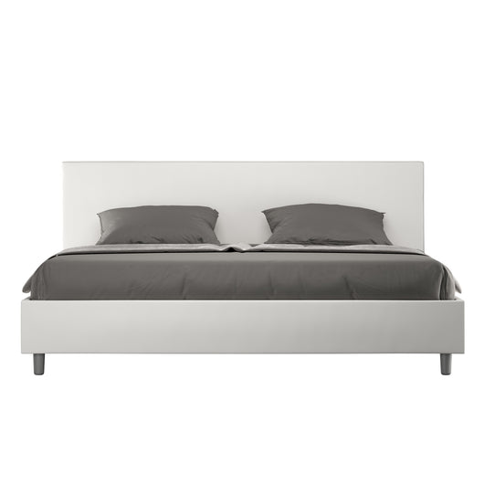 Letto Matrimoniale Large 180x210 cm con Rete Adele Bianco