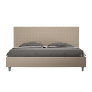 Letto Matrimoniale Large 180x210 cm con Rete Sunny Tortora