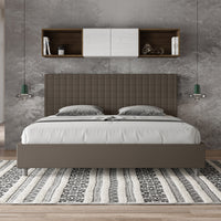 Letto Matrimoniale Extra Large 200x200 cm con Rete Sunny Cappuccino