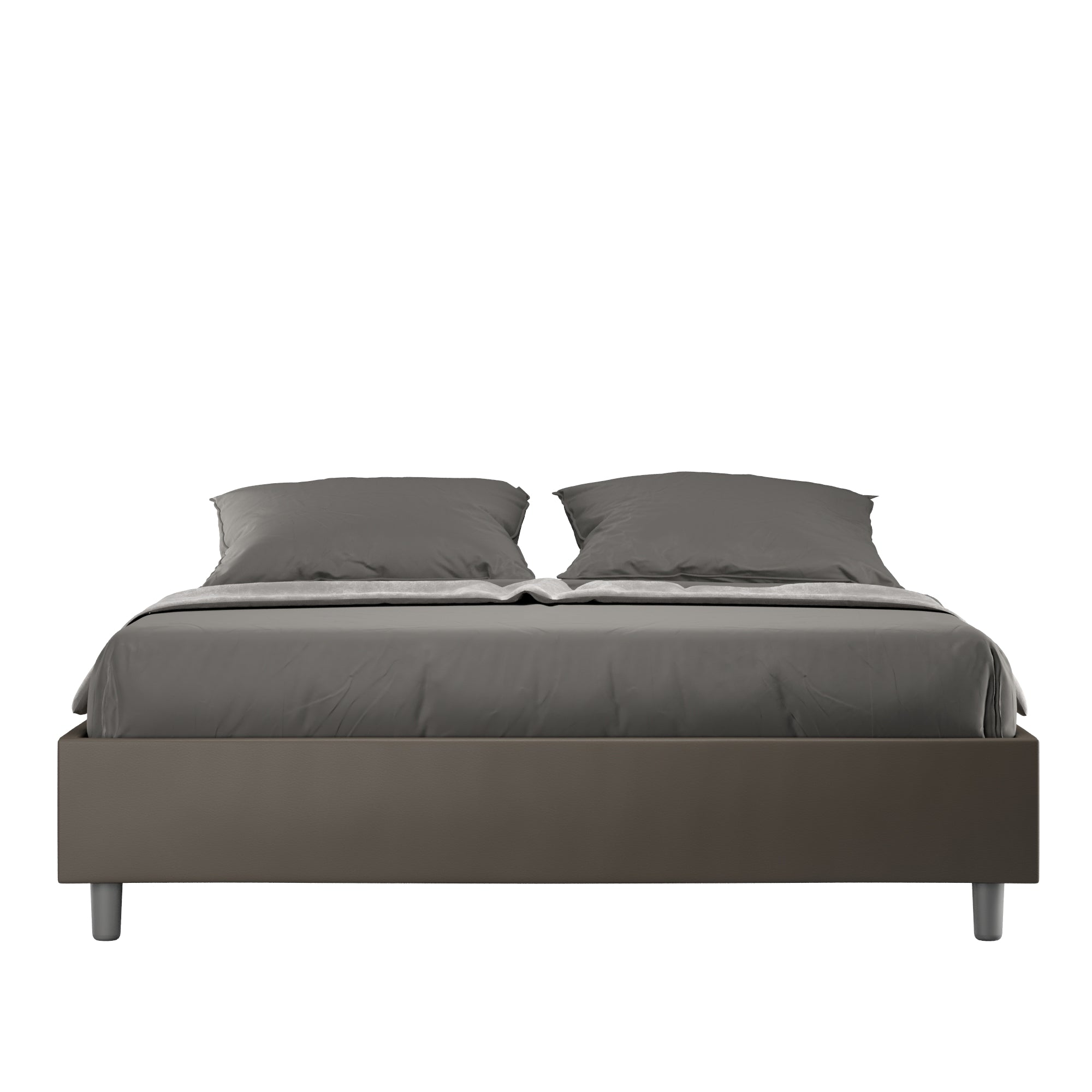 Letto Matrimoniale Sommier 160x210 cm con Rete Azelia Cappuccino