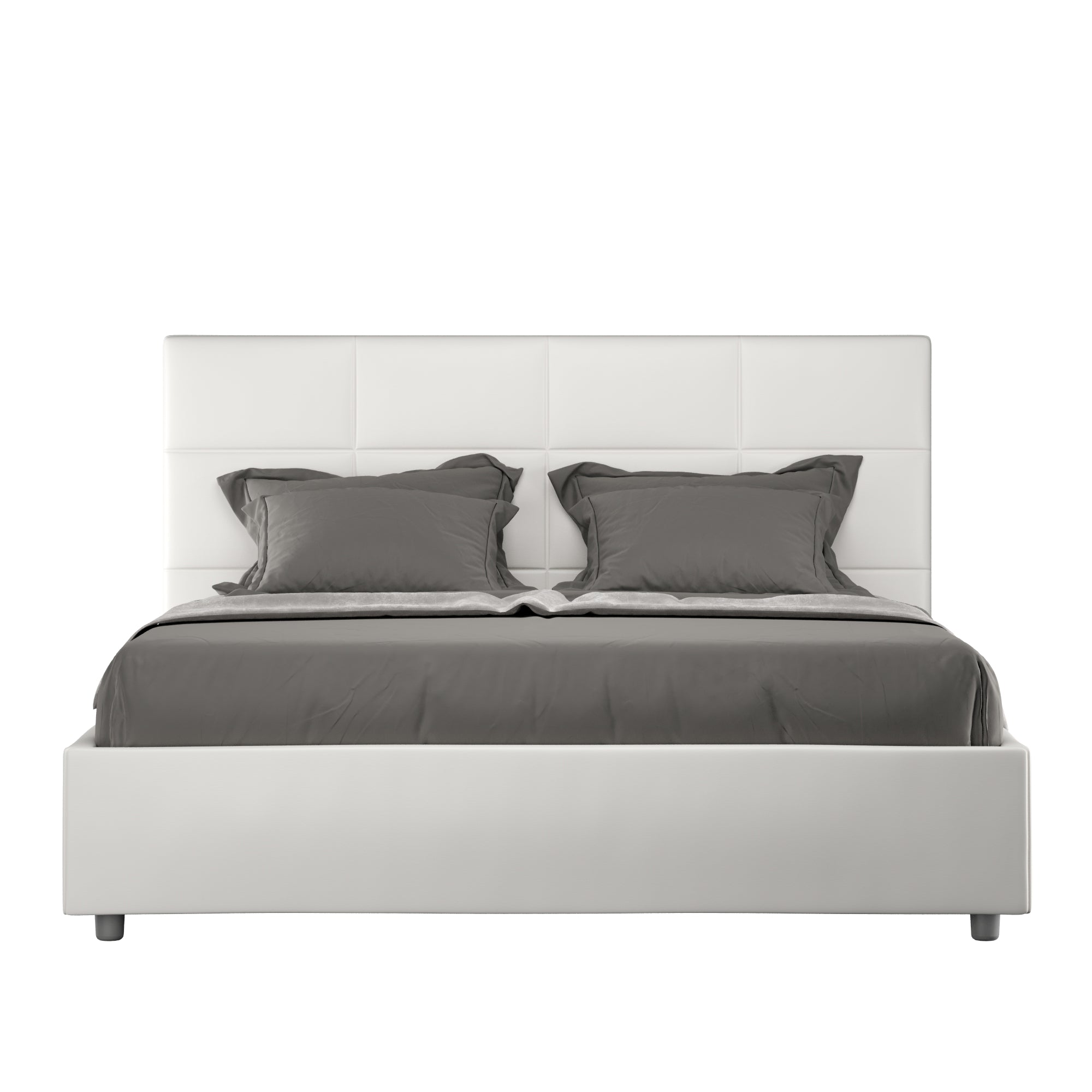 Letto Matrimoniale 160x210 cm Senza Rete Mika Bianco