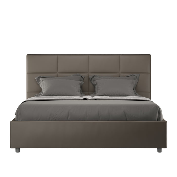 Letto Matrimoniale 160x210 cm con Rete Mika Cappuccino