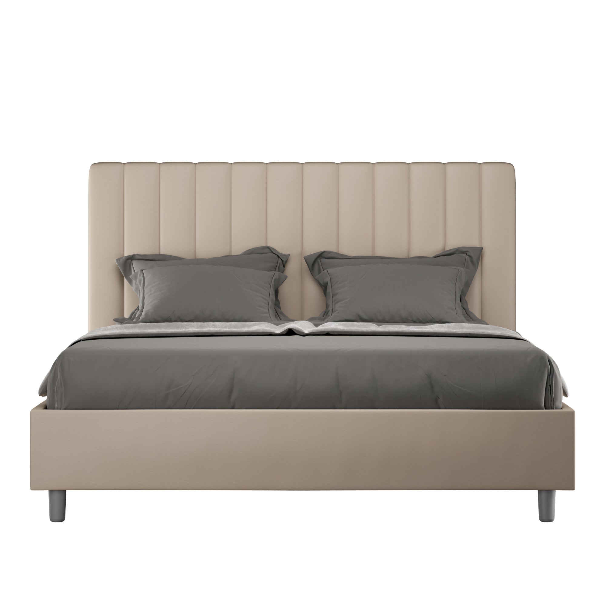 Letto Matrimoniale 160x190 cm con Rete Agueda Tortora