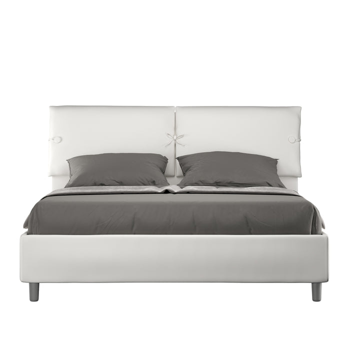 Letto Matrimoniale 160x190 cm con Rete e Contenitore Sleeper Bianco