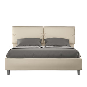 Letto Matrimoniale 160x190 cm con Rete e Contenitore Sleeper Tortora