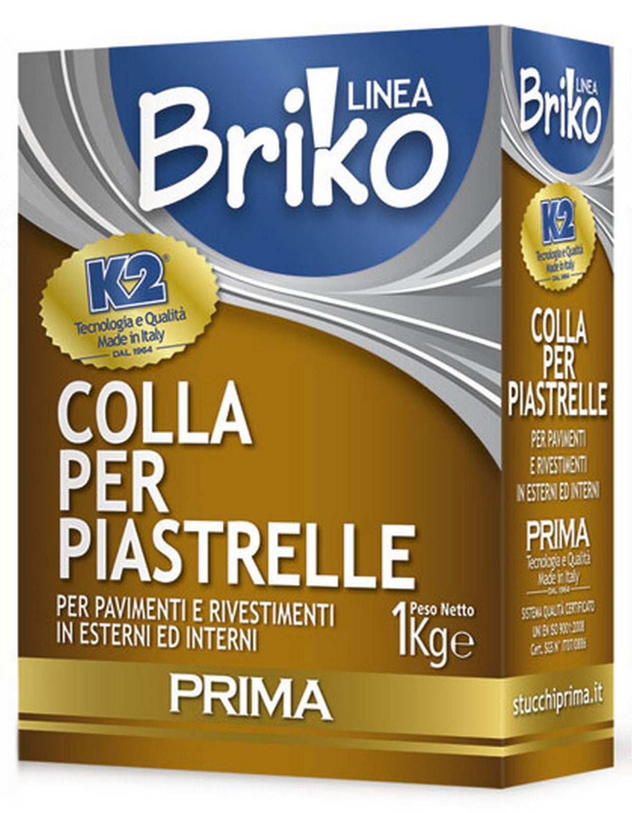 12Pz Linea Briko Colla Piastrelle Extra Da Kg. 1