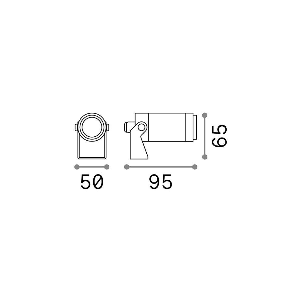 Proiettore Da Esterno Moderno Starlight Metallo Cromo Sfumato Led 5,5W 3000K