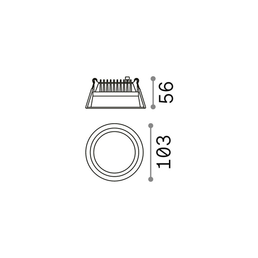 Tecnico Deep Alluminio Bianco Led 10W 3000K Luce Calda