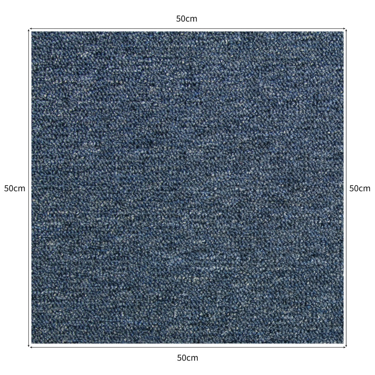 20 Quadrotte di Moquette 50x50cm Colore Blu Tempesta 5mq Dure per Casa e Ufficio