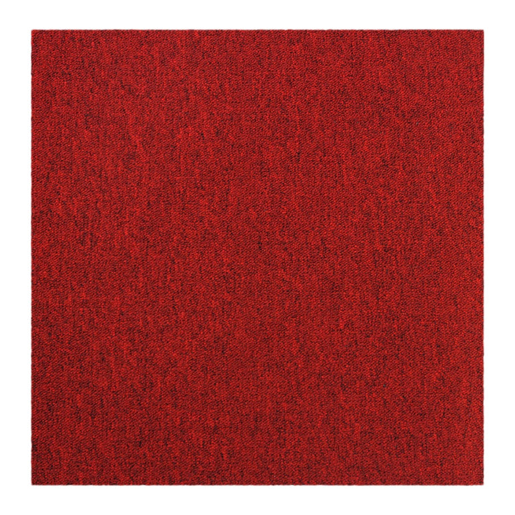 Moquette a Quadrotte 50x50 in 2 Pacchi da 20 Pezzi Copre 5mq Autoposanti - Rosso Scarlatto