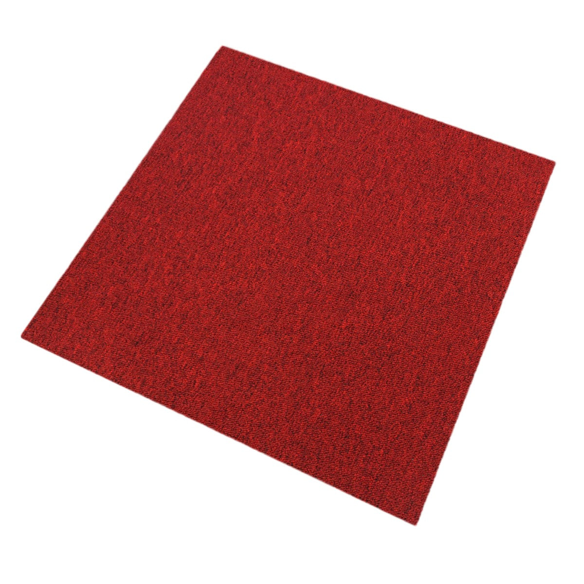 Moquette a Quadrotte 50x50 in 2 Pacchi da 20 Pezzi Copre 5mq Autoposanti - Rosso Scarlatto