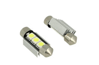 24V Lampada Led Siluro Canbus T11 C5W 36mm 3 SMD 5050 Colore Giallo Arancione Per Camion Bus Barca Con Dissipatore Alluminio