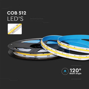 24V Striscia Led COB 4000K 13W/M 1100LM/M CRI&gt;90 IP20 5 Metri SKU-212650