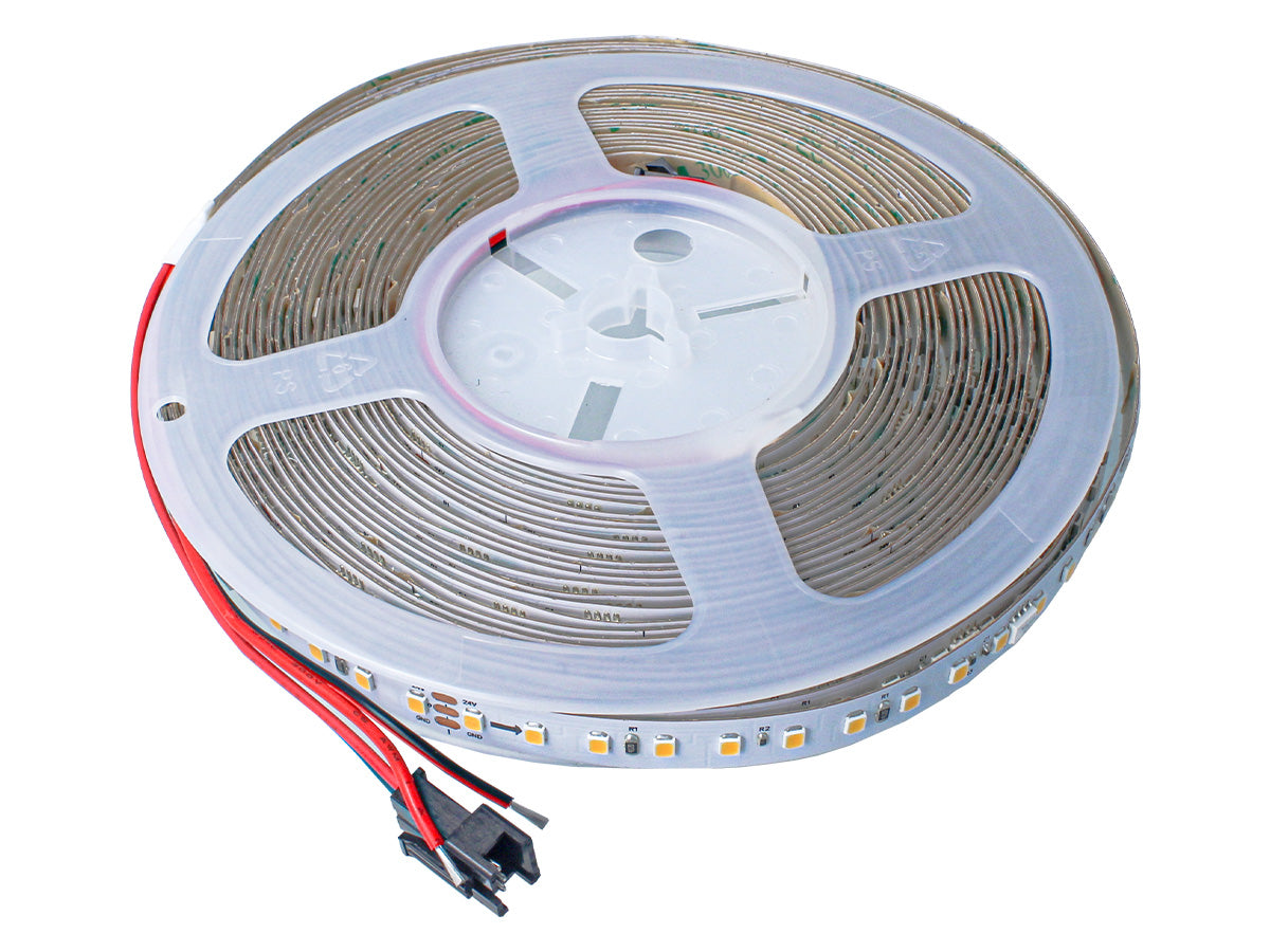 24V Striscia Led Dinamica IC WS2811 10 Metri 6000K 8W/M CRI 90 IP20 800 LM/M Passo 10mm Sequenziale Progressiva Graduale