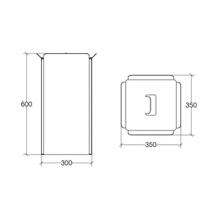 Cesto porta biancheria in alluminio verniciato bianco Lineabeta Bandoni