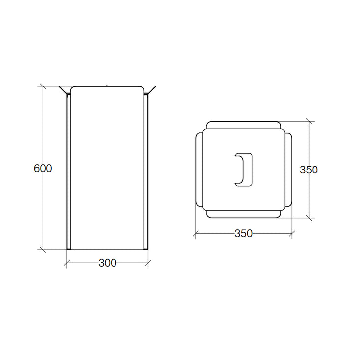 Cesto porta biancheria in alluminio verniciato bianco Lineabeta Bandoni